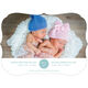 Slate Circle Date Twins Photo Birth Announcements Image 3 of 6